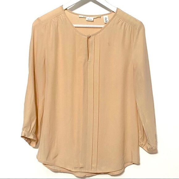 Max Studio 100% silk blush pink small blouse - Picture 1 of 7